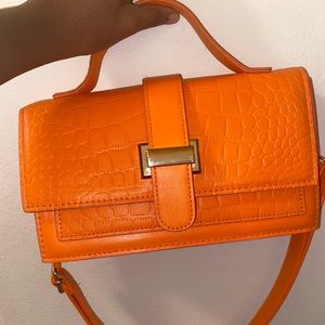 Orange shoulder bag